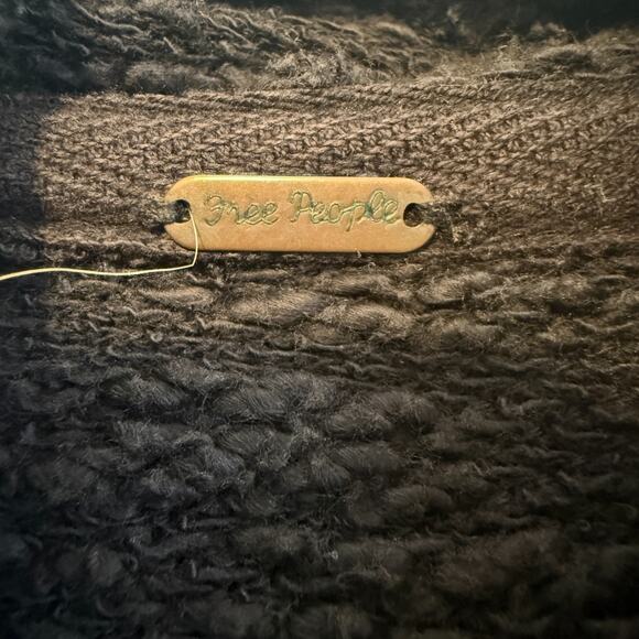 Free People Sweater Womens Small Cardigan Open Front Drapey Whimsy Goth Grunge - Picture 5 of 8